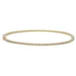 Vintage Half Diamond Set Bangle in Yellow Gold