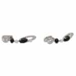 Vintage Bulgari Elisia Onyx and Diamond Drop Earrings