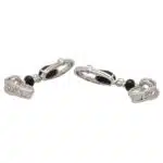 Vintage Bulgari Elisia Onyx and Diamond Drop Earrings