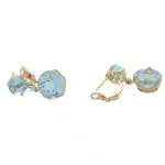 Vintage Casandra Goad Topaz and Diamond Earrings