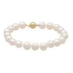 Vintage White Cultured Pearl Bracelet with Gold Clasp