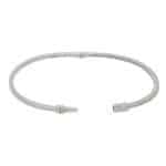 Vintage Half Diamond Set Bangle in White Gold