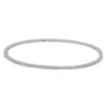 Vintage Half Diamond Set Bangle in White Gold