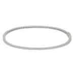 Vintage Half Diamond Set Bangle in White Gold