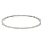 Vintage Half Diamond Set Bangle in White Gold