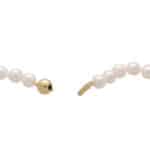 Vintage White Pearl Strand Necklace With Yellow Gold Clasp