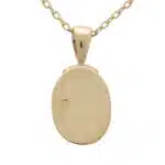 Vintage Amethyst Oval Pendant Necklace