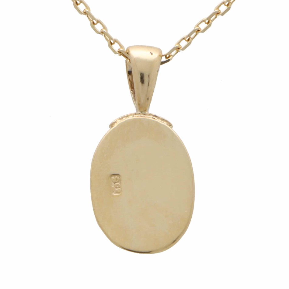 Vintage Amethyst Oval Pendant Necklace