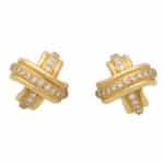 Vintage Tiffany & Co. Signature Diamond Cross Earrings