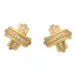 Vintage Tiffany & Co. Signature Diamond Cross Earrings