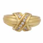 Vintage Tiffany & Co. 'X' Signature Diamond Ring