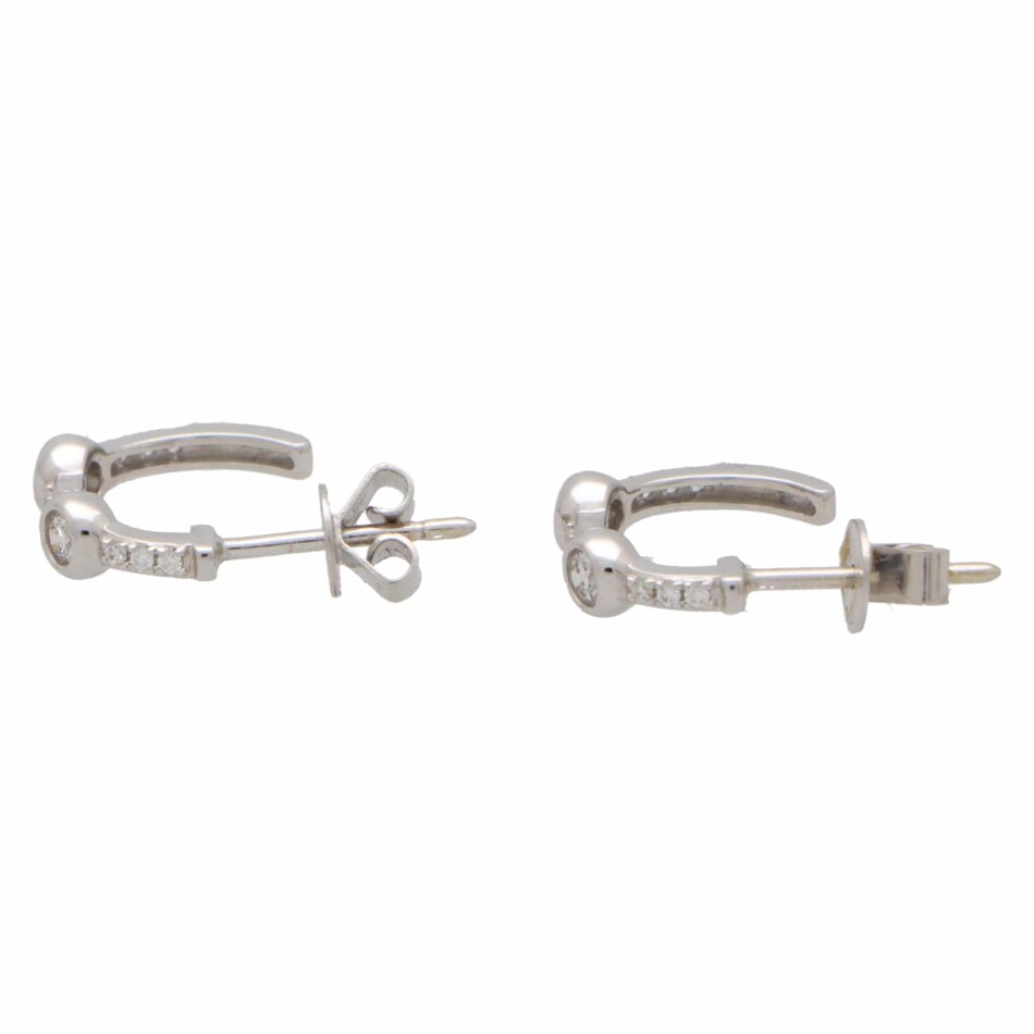 Vintage Diamond Hoop Earrings
