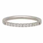 Contemporary Diamond Half Eternity Ring in Platinum