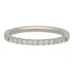 Contemporary Diamond Half Eternity Ring in Platinum