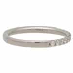 Contemporary Diamond Half Eternity Ring in Platinum