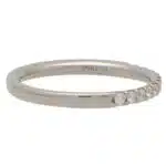 Contemporary Diamond Half Eternity Ring in Platinum