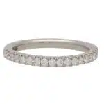 Contemporary Half Eternity Ring Set in Platinum
