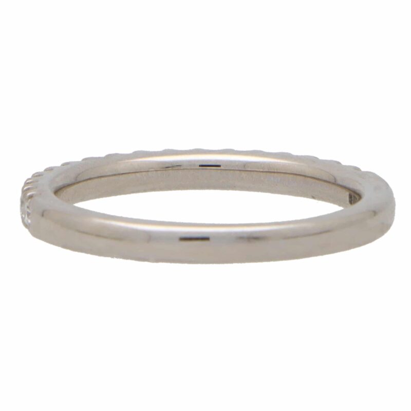 Contemporary Half Eternity Ring Set in Platinum