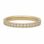 Contemporary Diamond Full Eternity Ring Set in Yellow Gold