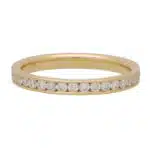 Contemporary Diamond Full Eternity Ring Set in Yellow Gold
