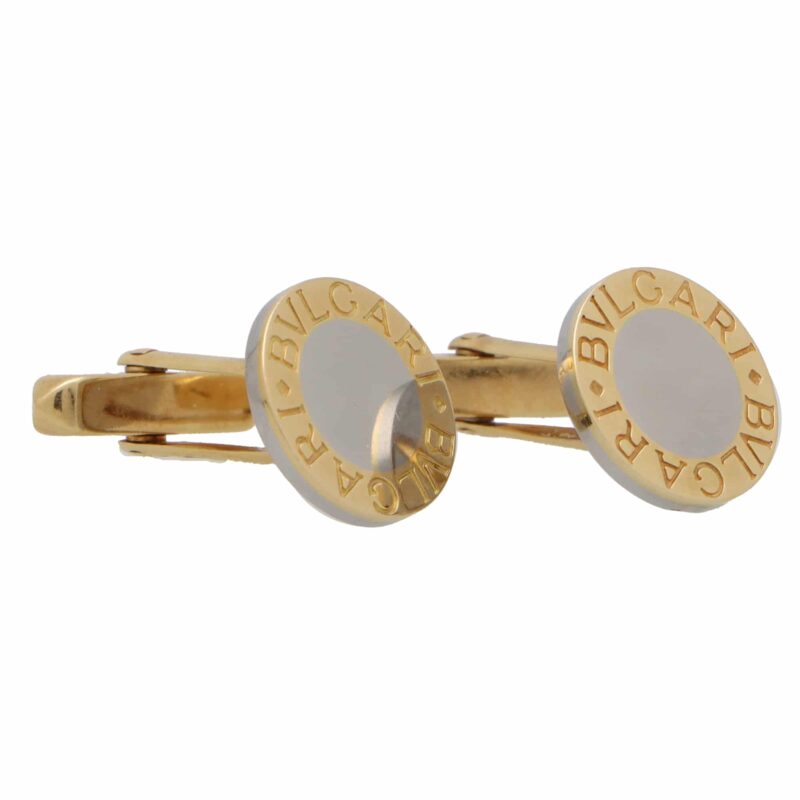 Vintage Bulgari Signature Bar Link Cufflinks