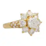 Vintage Diamond Floral Cluster Ring
