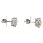 Solitaire 4.44 Carat Diamond Stud Earrings in Platinum
