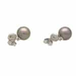 Tahitian Pearl and Diamond Drop Earrings