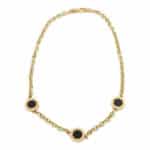 Vintage Bulgari Onyx Chunky Disc Necklace