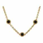 Vintage Bulgari Onyx Chunky Disc Necklace