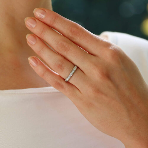 Vintage Fred Paris Full Diamond Eternity Ring