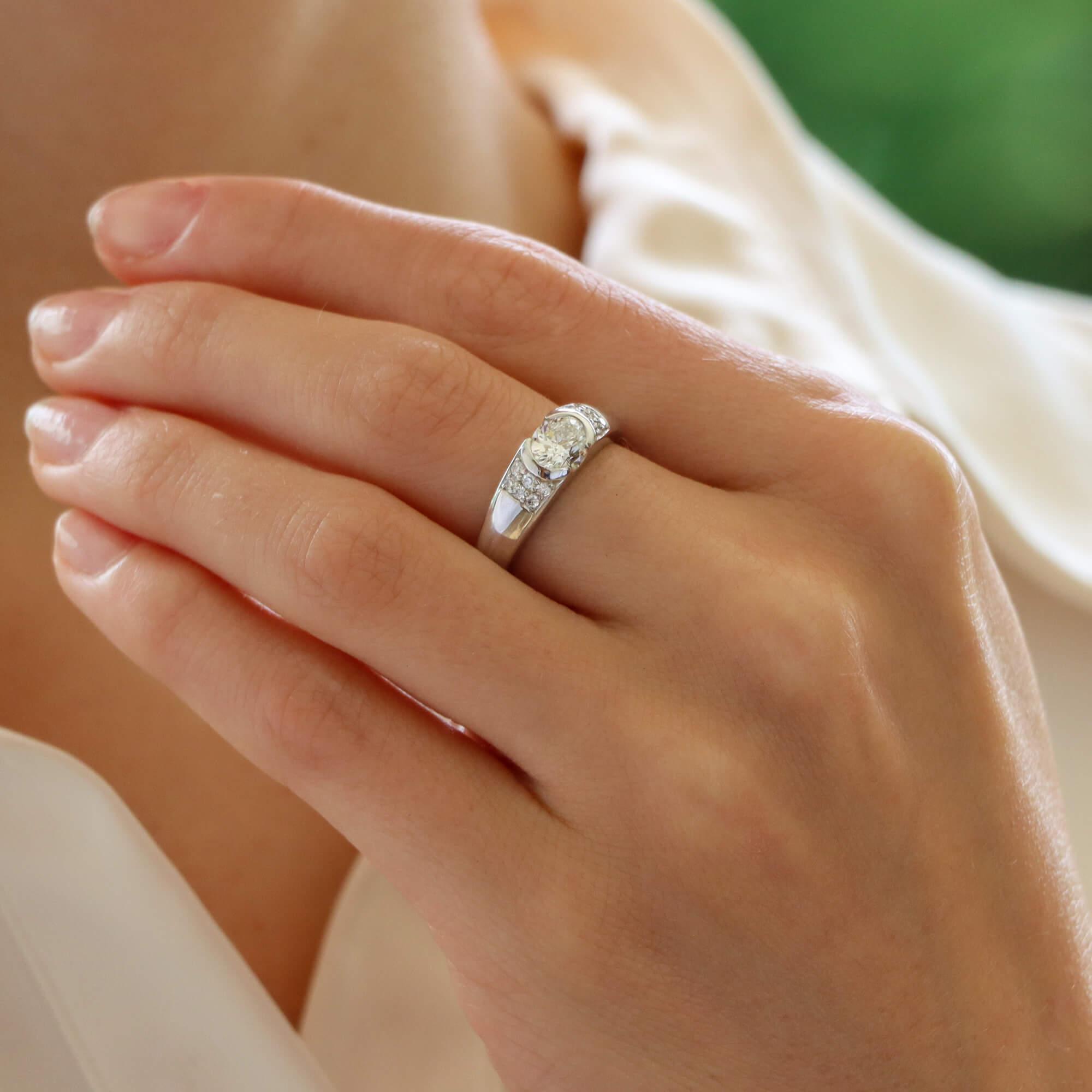 Contemporary Oval Bombe Ring