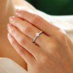 Contemporary Round Cut Diamond Solitaire Ring With Twisted Band