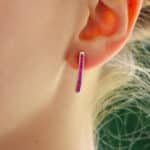 Art Deco Inspired Pink Sapphire Earrings
