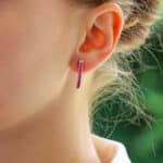 Art Deco Inspired Pink Sapphire Earrings