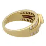 Etruscan Inspired Ruby and Diamond Dress Ring
