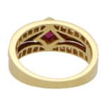 Etruscan Inspired Ruby and Diamond Dress Ring