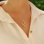Contemporary Diamond Drop Pendant Necklace