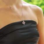 Contemporary Ruby and Diamond Floral Necklace