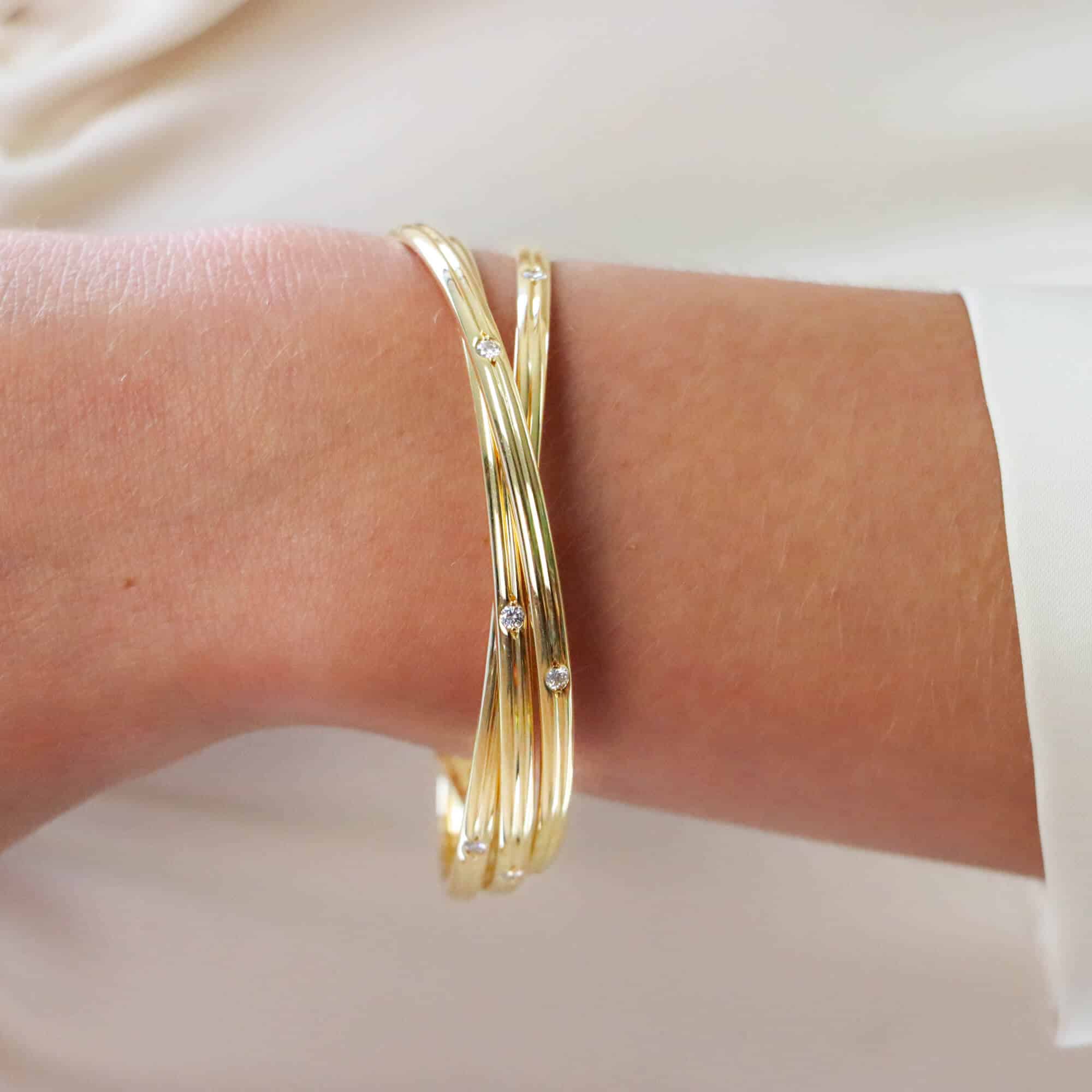 Vintage Cartier Diamond 'Constellation' Bangle