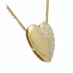 Contemporary Diamond Heart Pendant Necklace