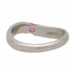 Contemporary Pink Sapphire Curved Wave Band