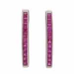 Art Deco Inspired Pink Sapphire Earrings