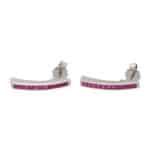 Art Deco Inspired Pink Sapphire Earrings