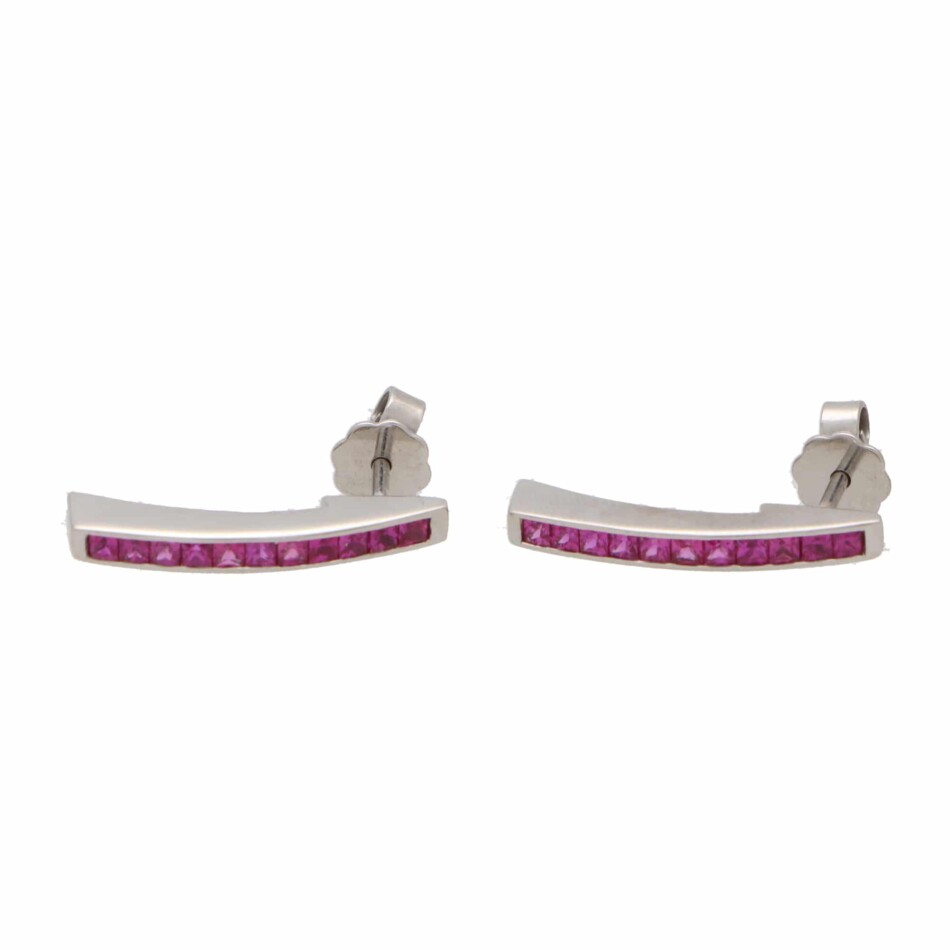 Art Deco Inspired Pink Sapphire Earrings