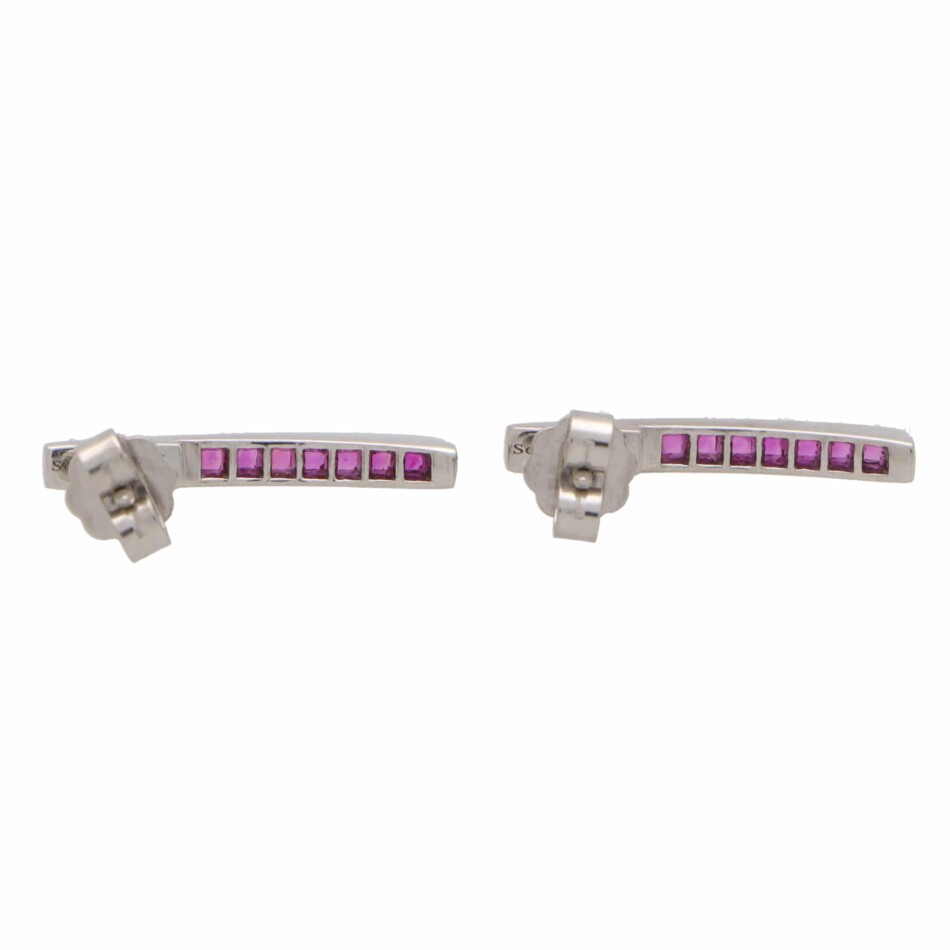 Art Deco Inspired Pink Sapphire Earrings