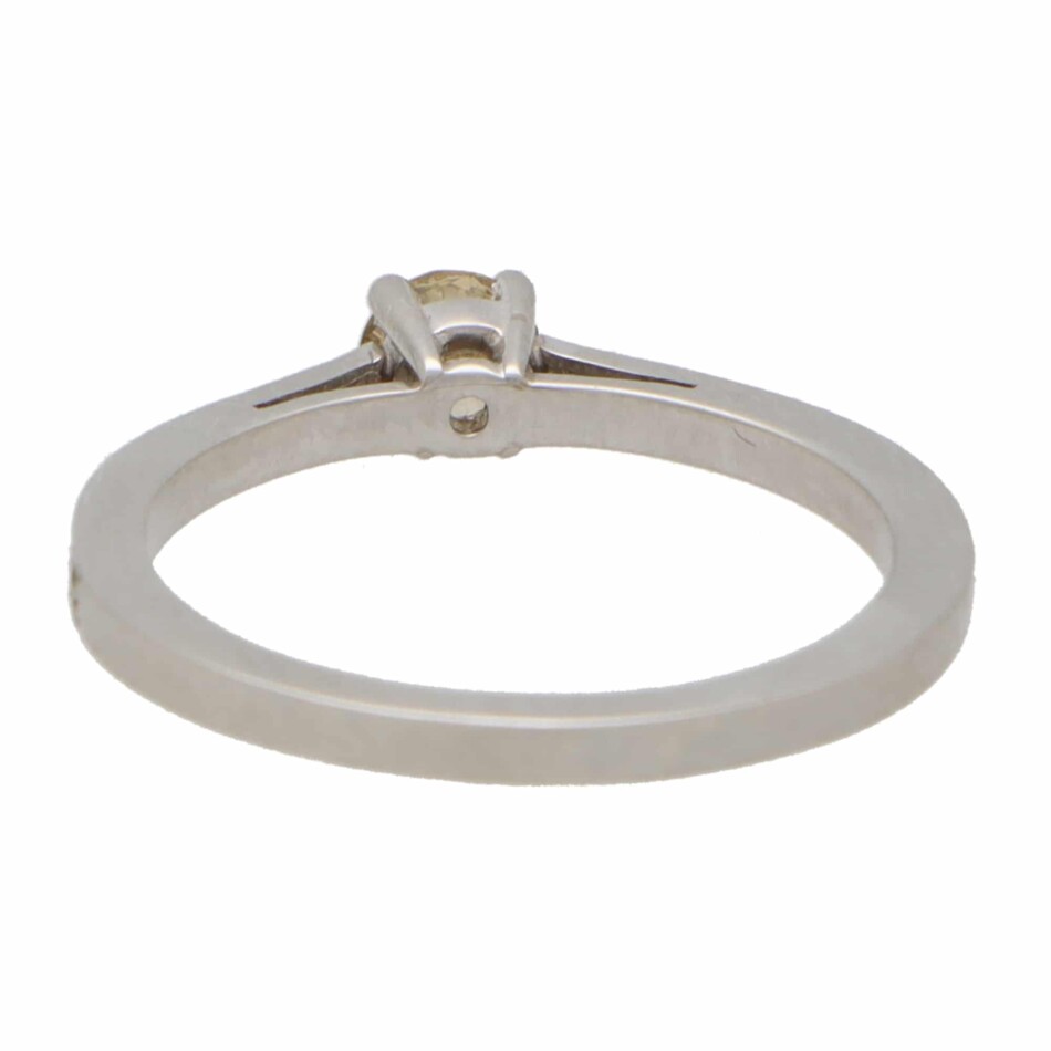 Contemporary Round Cut Cognac Diamond Ring