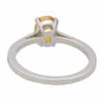 Contemporary Yellow Sapphire and Diamond Solitaire Ring