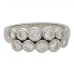 Contemporary Diamond Bubble Ring