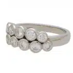 Contemporary Diamond Bubble Ring